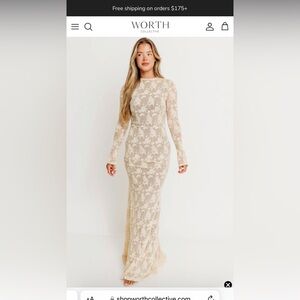 Worth Collective Cream Lace Maxi Dress